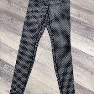Lululemon Athletica Black and White Patterned Leggings
